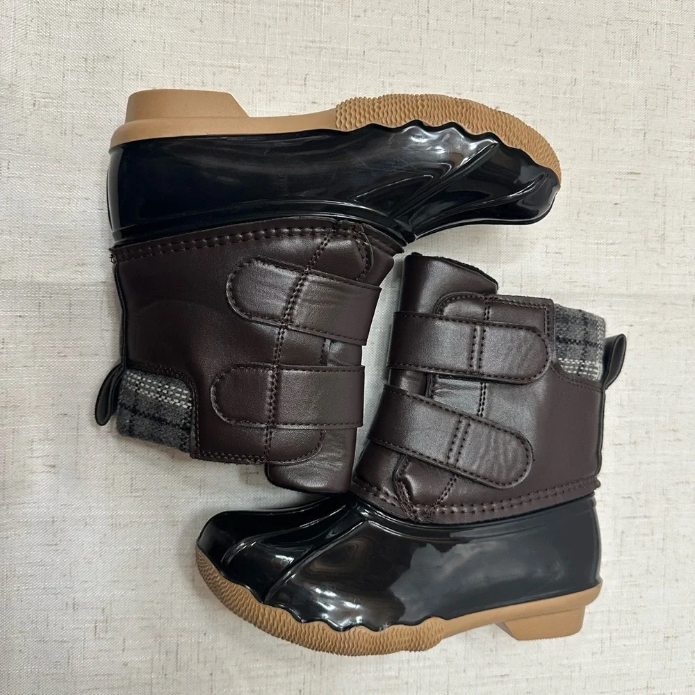 Ahannie Kids Boys Girls Winter Duck Boot, Youth Outdoor Waterproof